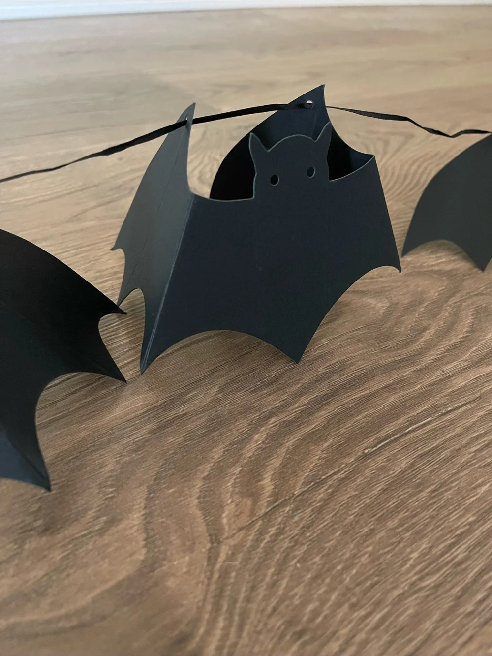 Vintage 1980’s Die Cut Happy Halloween 10ft Banner 3d Bats & Glitter Party Decor